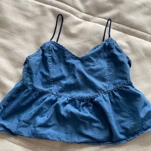 Denim babydoll top- Zara